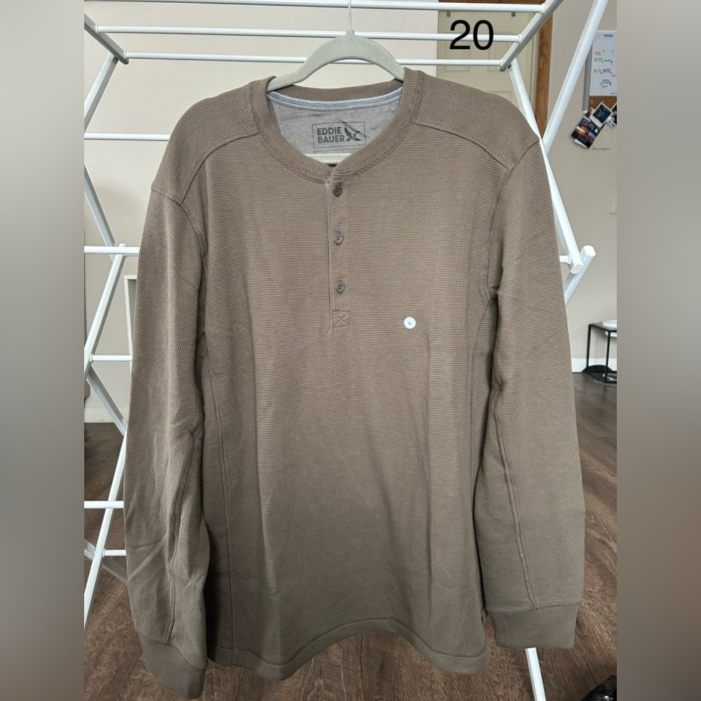 Eddie Bauer men’s long sleeve thick (insulated) undershirt.
